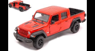 Jeep Gladiator 2020 (Oranje) (10 cm) 1/34 Welly - Modelauto - Schaalmodel - Miniatuurauto - Speelgoed voor kinderen jongens meisjes - Sinterklaas Kerst Cadeau - Speelgoedauto