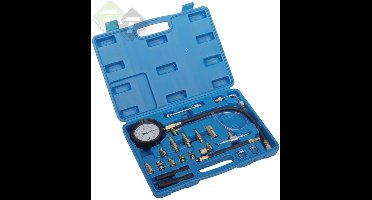 Brandstof injectie tester, 20 delig, een bereik van 0 tot 10 bar