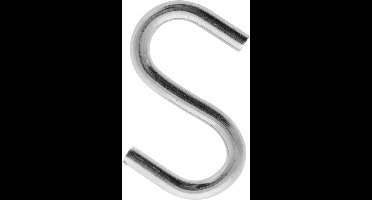 S-haken 4mm 35mm RVS 4 stuks. deltafix.