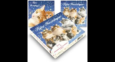 Franciens Katten kerstdoosje - Kerstnacht - Kattenfamilie