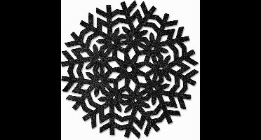 Unique Living | Placemat Ice | Rond | Polyester | Zwart | Ø38cm