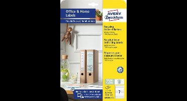 Avery Etiketten Zweckform 192 X 38 Mm Kringlooppapier 70 Stuks