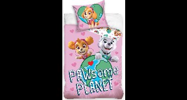 PAW Patrol Dekbedovertrek PAWsome Planet - Eenpersoons - 140 x 200 cm - Katoen