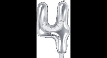 Cijfer 4 (35 cm) - Zilver