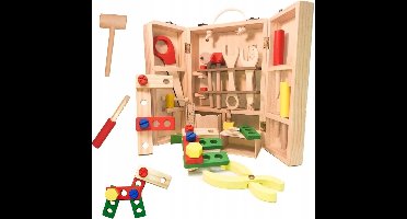Ariko Houten Gereedschapkist - Speelgoed Klussen Voor Kinderen - Werkbank speelgoed