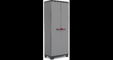 Keter Stilo Opbergkast hoog - Utility - 3 planken - 39x68x173cm - Donkergrijs/Zwart