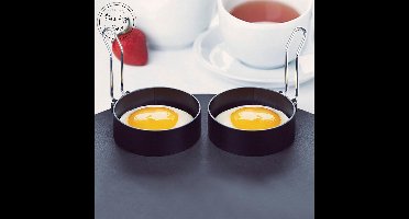 Ei vorm - Eier bakvorm - Eieren bakken - RVS - Perfect rond eitje - Bakvorm - Rond - 2 stuks