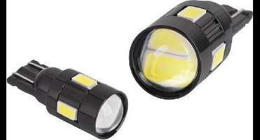 T10 - 5730 - 6 smd - uitvoering zwart - 2 stuks