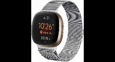 Bandje geschikt voor Fitbit Sense - Zilver Milanese Band