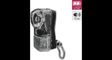 Koplamp fiets 7 lux van het merk Lynx, goed licht en easy fit koplamp