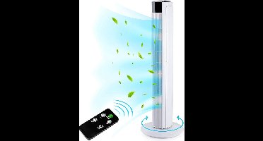 Aerson- Torenventilator wit- oscillerend- 80 cm- 3 snelheden- timerfunctie