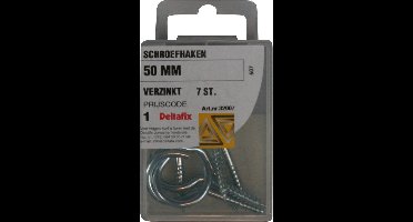 Schroefhaken – 50mm – 7 stuks – Deltafix – verzinkt