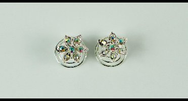 Curlies bloem 6 blad met strass