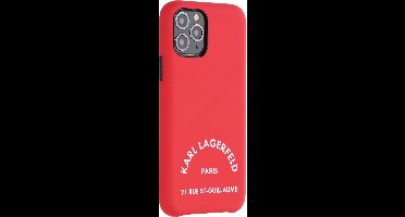 Rood hoesje van Karl Lagerfeld - Backcover - PARIS 21 RUE DE ST GUILLAUME - iPhone 11 Pro - Soft Touch feeling
