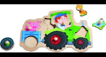 Haba Vormenpuzzel Dolle Trekkerrit Junior Hout 6 Stukjes