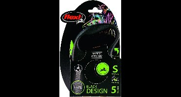 Flexi Black Design Hondenriem - Rollijn - Groen - S - 5 m - <15kg