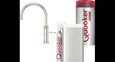 Quooker Classic Fusion Round - Combi+ - Cube - Nikkel Glans