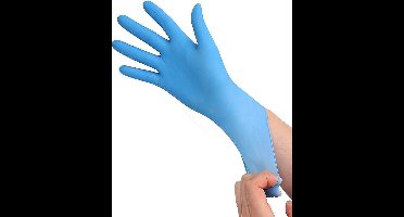 CMT Latex wegwerp handschoenen blauw ongepoederd 100 stuks Medium