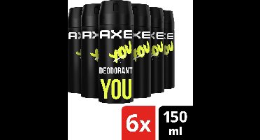 AXE Deodorant Bodyspray - You - met een onweerstaanbare geur - 6 x 150 ml