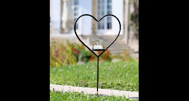 Decoratief hart van zwart metaal - 80 cm Hoog