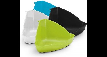 Ebi Hoektoilet voor kooien met haken 49cm, LET OP PER STUK, ALLEEN DE KLEUR ZWART WORD GELEVERD !!