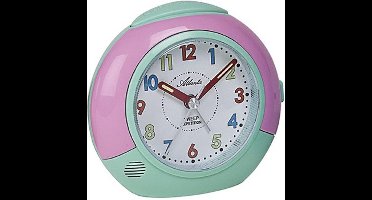 Kinderwekker groen-rose