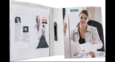 1x EXXO-HFP #20260 FLEXY Presentatie Ringband - A4 2-Rings 16mm - Wit - Fronttas