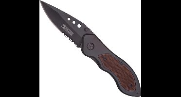 Homeij LionLock Zakmes – RVS / Titanium - Bruin