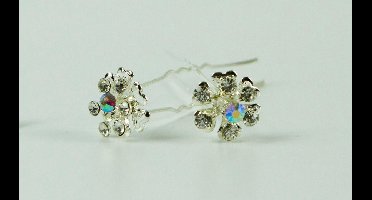 Haarpinnen bloem met strass