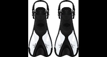 Atlantis Dolphin - Zwemvliezen - Flippers - Verstelbare Hielstrap - Voor Zwemmen & Snorkelen - Volwassenen - Zwart/Wit - 41-45