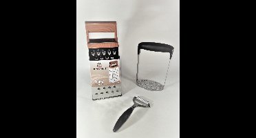 Kinghoff Professionele Keukenset - RVS Aardappelstamper, 4-voudige Rasp en Dunschiller - Duurzaam & Veelzijdig