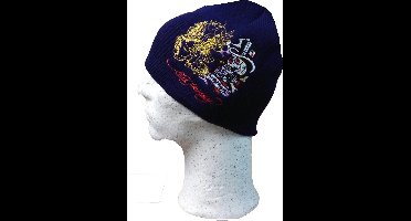 Ed Hardy Beany – New York – Blauw - Muts