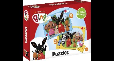 Bing puzzel 2x12 stukjes educatief kleuter speelgoed kinderpuzzel leren puzzelen - cadeautip puzzel 3 jaar en ouder - Bambolino Toys