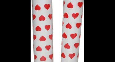 6 Rolletjes Serpentine met Hartjes, Valentijn , Huwelijk, Jubileum, Feest, Verjaardag, Liefde