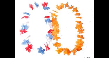 Svenska Living - Hawaii Slingers WK - Koningsdag - Wereld Kampioenschap - Oranje. Wit. Rood en Blauw - 48 Stuks