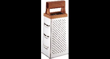 Kinghoff Professionele Rasp - 4-voudige RVS Rasp met Kunststof Handvat - 25 cm - Voor Kaas, Groenten en Fruit