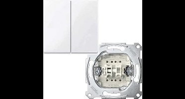 Schneider Electric Merten System M-Pure inbouw wissel/wissel schakelaar actief wit
