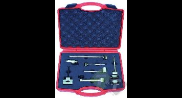 Spoorstang instel set, universeel, verschillende klauwen en klemmen