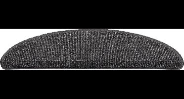 Trapmat Stockholm antraciet maat 17*56 cm set 15 stuks