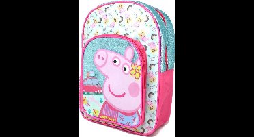 PEPPA PIG Glitter Happy Rainbow Rugzak Rugtas School Tas 3-6 Jaar