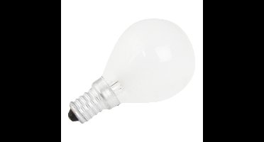 Gloeilicht kogellamp 15w E14 230V mat dimbaar