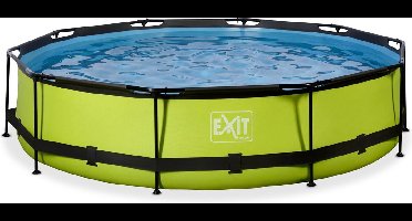 EXIT Lime Frame Zwembad ø360 - Opzetzwembad - met Filterpomp - Rond - Groen