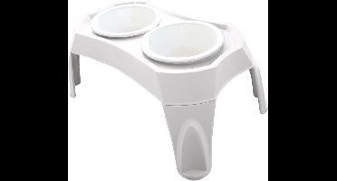 M-pets Voer- En Drinkbak 2 X 500 Ml 47 X 30 Cm Beige 3-delig