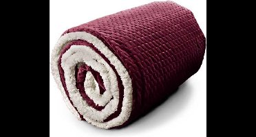 Unique Living plaid Hailey - 150x200cm - Tawny port - Bordeaux