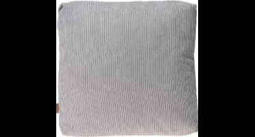H&S Collection - Kussen rib - 42x42 cm - Grijs