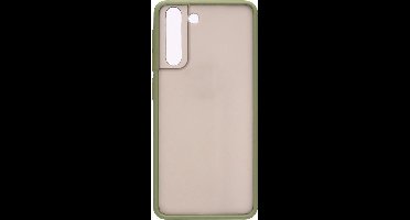 Shop4 - Samsung Galaxy S21 Hoesje - Harde Back Case Transparant Groen