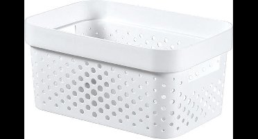 Curver infinity box dots 4,5L wit - 100% recycled