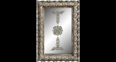 PTMD Mary Rechthoekige Spiegel - 40 x 7 x 60 cm - Polyresin - Zilver