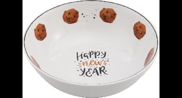 Oliebollenschaal - Porselein - 27 CM - Oud en Nieuw - Jaarwisseling - Schaal - Gebak - Appelbeignet - Champagne