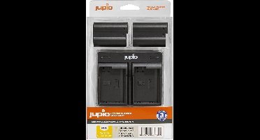 Jupio Value Pack: 2x Battery EN-EL15C 2100mAh + USB Dual Charger